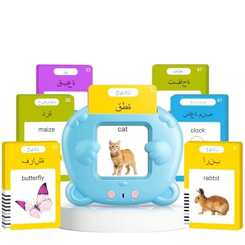 Arabic English Talking Flash Cards for Toddlers Bilingual Flash Cards Learning Montessori Toys with 510 Sight Words Speech Therapy Toys Childrens Sensory Preschool Learning Educational Gifts
