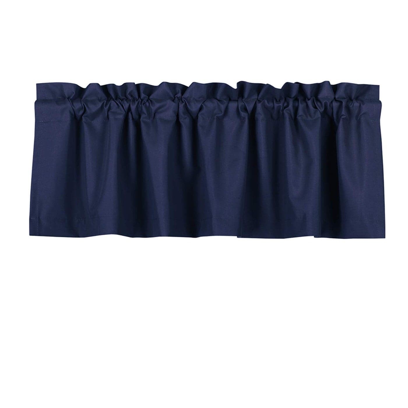 Valea Home Blackout Valance Curtains Waterproof Soft Rod Pocket Valance for Kitchen and Bathroom Window Room Darkening Valances for Bedroom 52 inch x 18 inch Navy Blue