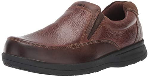 Nunn Bush Men's Cam Moc Toe Slip On Casual Lightweight Comfortable Loafer with Comfort Gel and Memory Foam, Brown Crazy Horse, 12 Medium