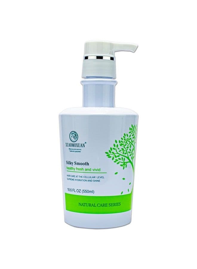 Moisturizing Hair Mask Silky Smooth - Natural Tea Tree Oil Hair and Scalp Nourishing - Deep Hydrating for Dry Hair Breakage and Split Ends Repair - Vitamin Hair Mask Frizz Treatment
