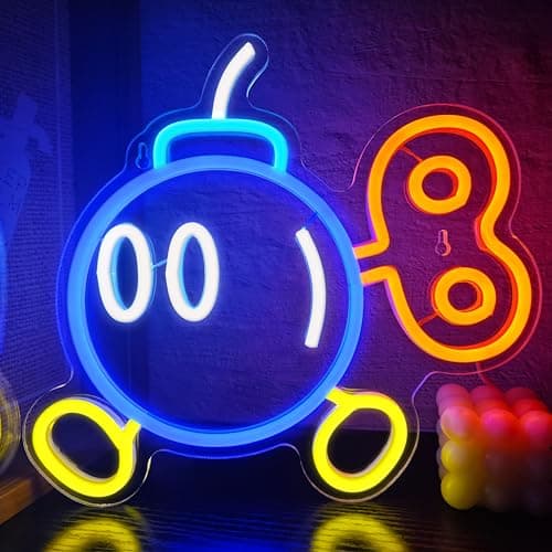 Gaming Neon Sign for Gamer Room DecorUSB Powered Dimmable Anime Neon Signs for Kids Bedroom Game Room Man Cave Gifts for Teens Boys Kids