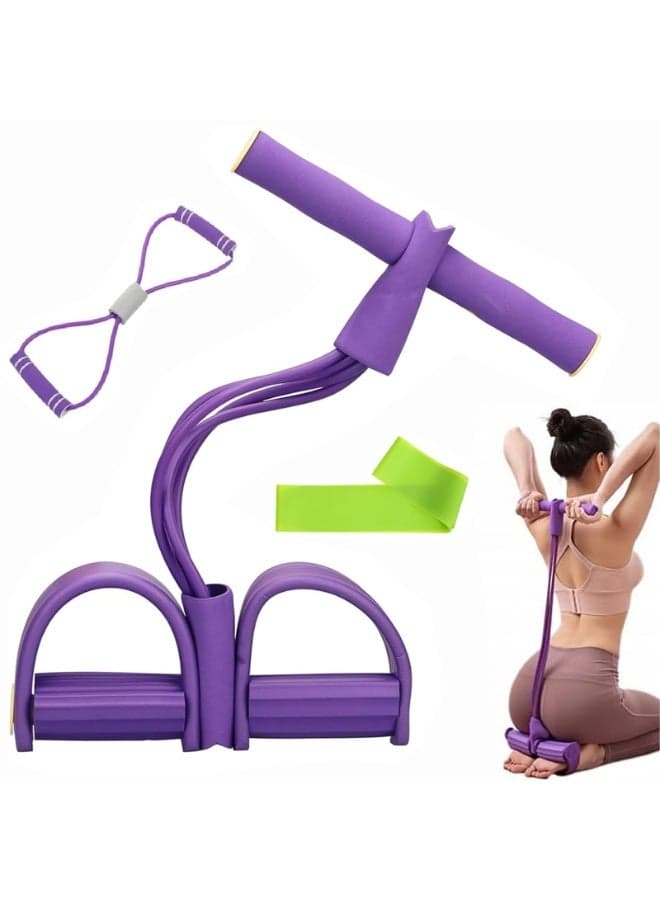Pedal Resistance Band, Fitness Set with Expander Fitness and Back Trainer Sports Equipment for Home, 8 Shaped Resistance Band Yoga Strap Bodybuilding Expander to Strengthen Abdomen Legs and Back