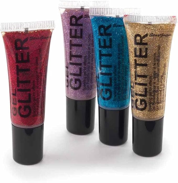 Gel Glitter Green Sparkling Glitter for your face body with fine nib applicator