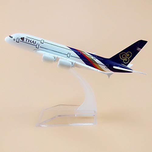 Sage Square 1:300 Thai Airways Boeing 777-300 Scale Metal Model Aircraft, Highly Detailed Souvenir Model Aircraft Collection, Multi