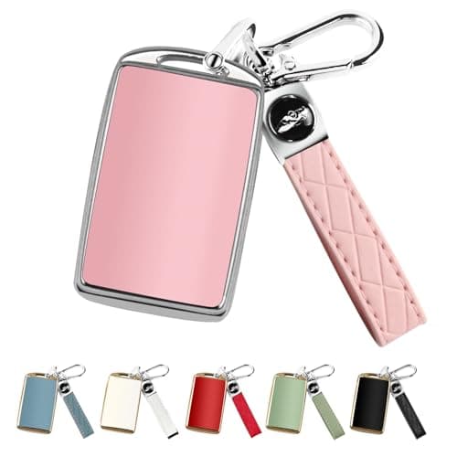 QBUC for Mazda Key Fob Cover Case with Keychain for 2019-2023 Mazda 3 6, Mazda 3 Hatchback, 2020-2023 Mazda CX-5, CX-9, CX-30 (Pink), Small