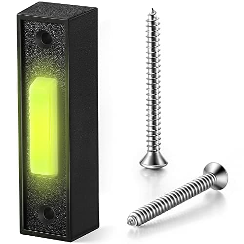 Lighted Doorbell Button, Garage Door Opener Switch with LED Light, 41A4166 Wall Mounted Push to Exit Ringer Button(Black,1 Piece)