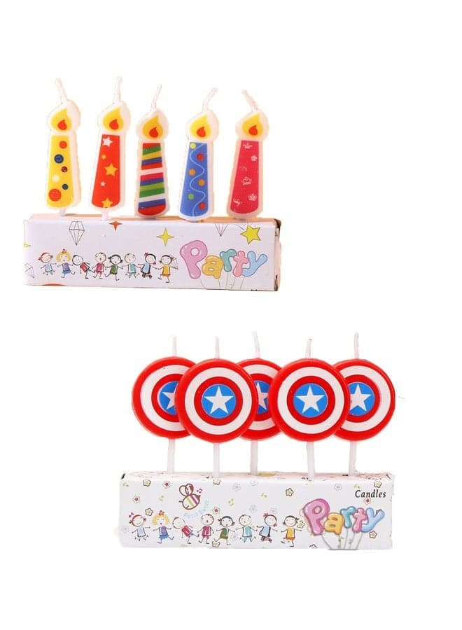 10 Count Special Cake Candles Topper with Holder for Wedding Party Birthday Valentine's Day Cake Decoration, Perfect Wish Gift for Kid and Adult