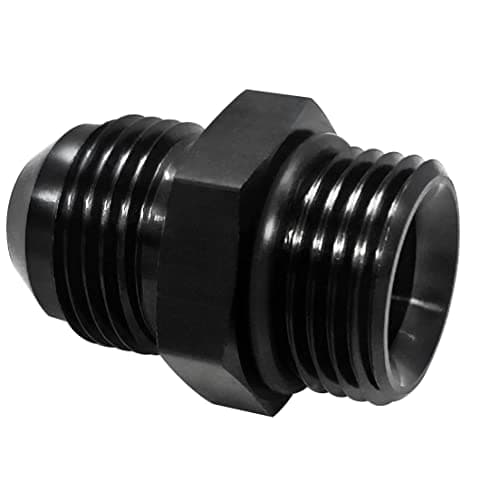6AN Male Flare to 6AN Male Fuel Pump Rail Fitting Aluminum Hose Adapter with AN6 Oring Boss ORB