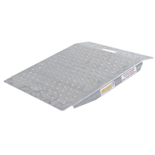 Guardian Aluminum Shed Storage Ramp - Lawnmower ATV Golf Cart Landscaping, 750 lb. Capacity with Punch Plate Traction 29" x 24"