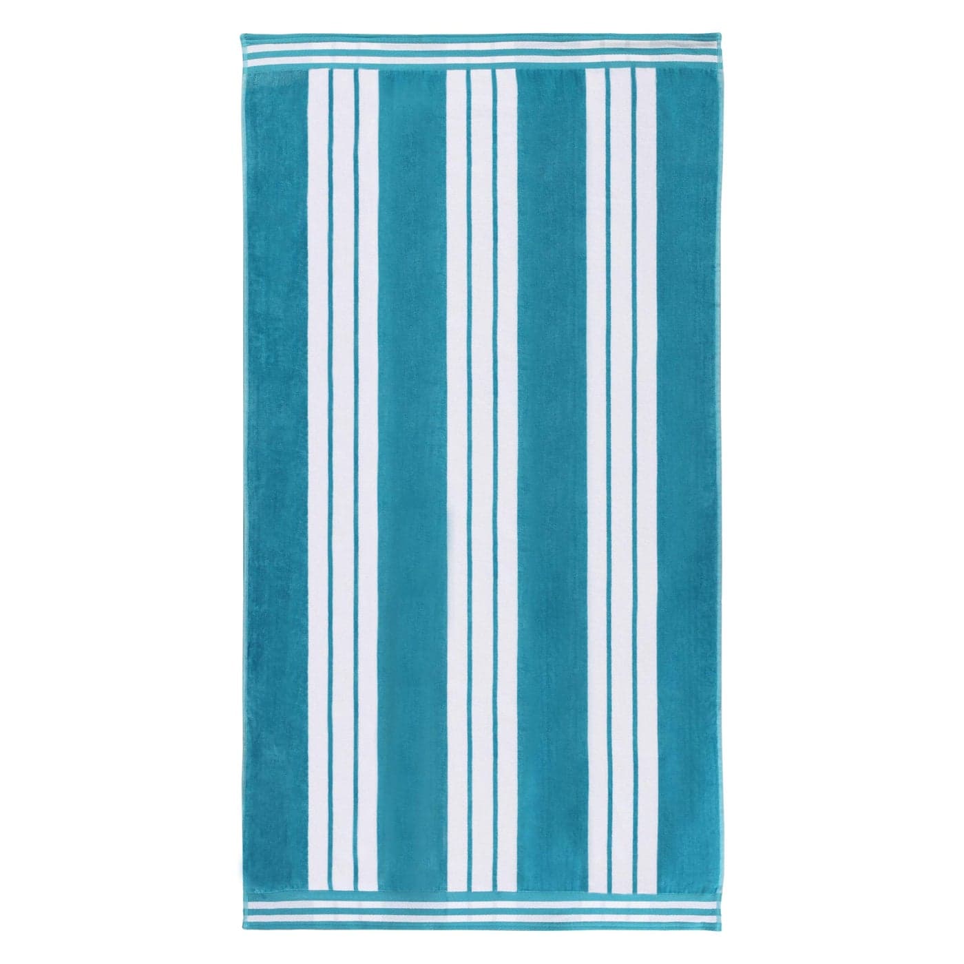 Superior Cotton Cabana Striped Beach Towels Colorful Towels for Adult Kid Pool Swimming Sand Travel Large Oversized Absorbent Fast Drying Bath Basics Cabana Collection 1 Piece Turquoise