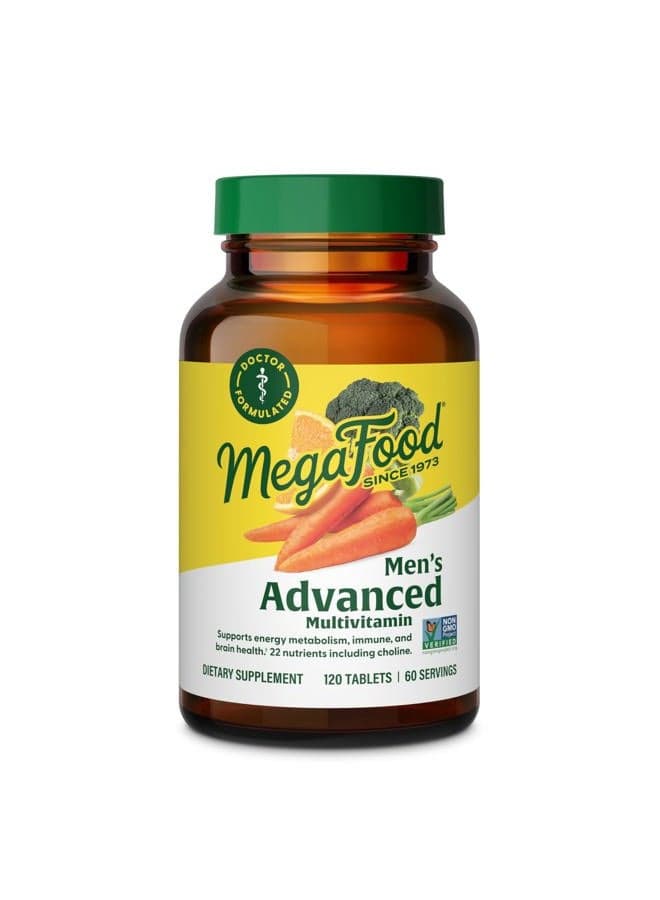 Men's Advanced Multivitamin for Men - Doctor -Formulated - Choline, Vitamin B12, Vitamin D, Vitamin C & Zinc - Brain Health & Immune Support - Non-GMO - Vegetarian - 120 Tabs (60 Servings)