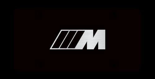 BMW Marque Stainless Steel Plates M Black