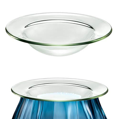 Patelai Replacement Oil Warmer Dish Round Glass Dish Wax Melt Candle Warmer Bowl Plate Lid Tray for Aroma Therapy Lamp Electric Lamps Oil and Tart2 Pieces4 Inches