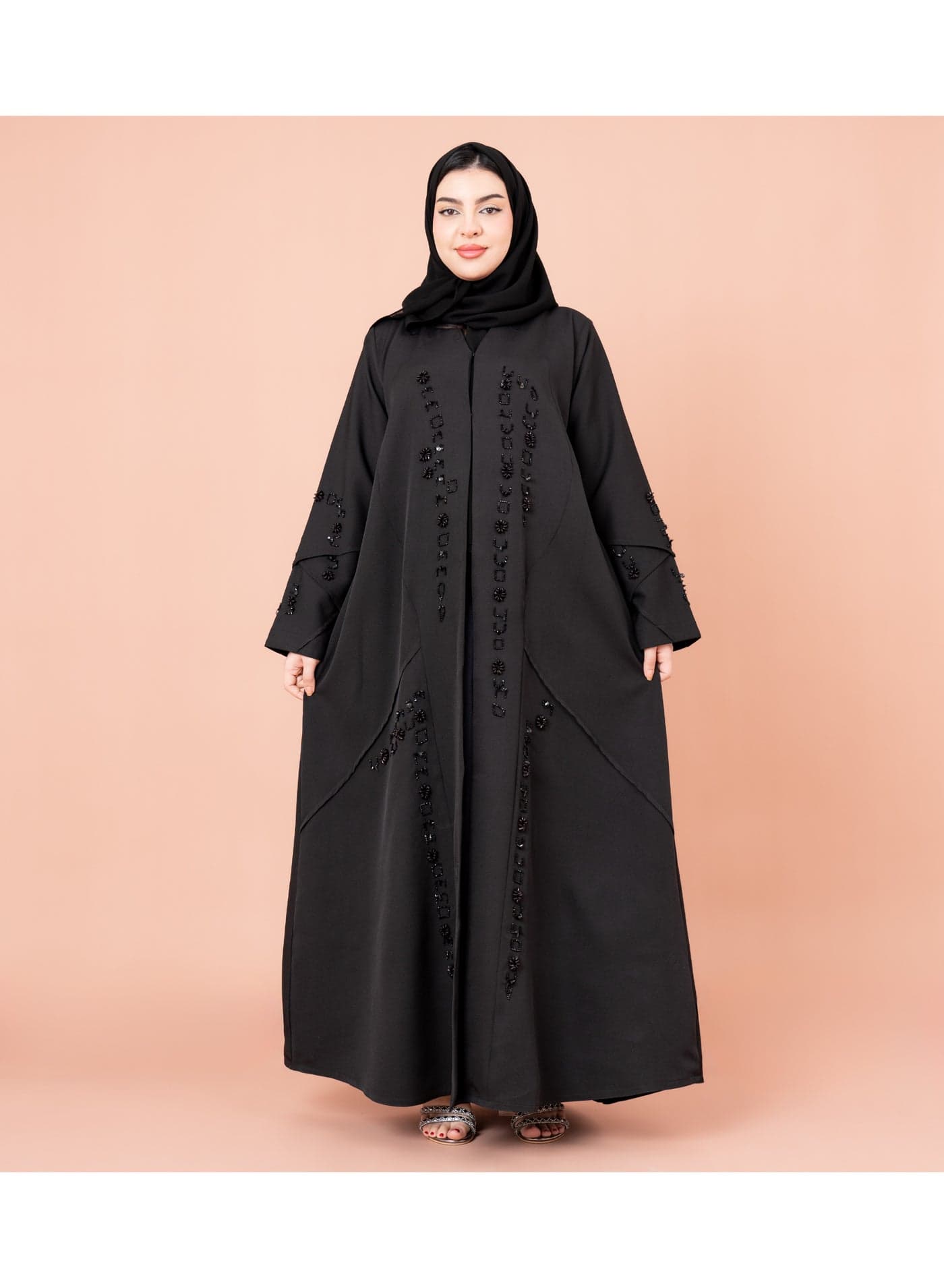 Luxury Embroidery Beads Abaya