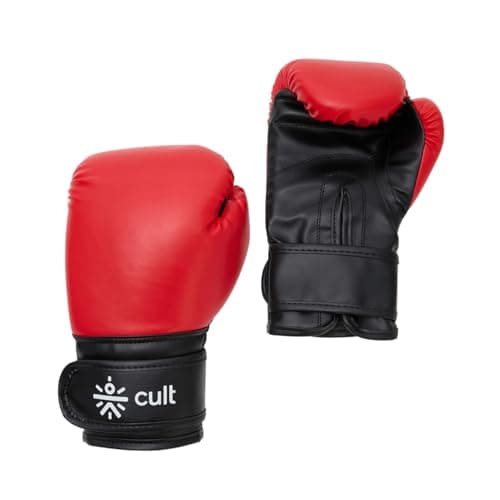 Cult Neo Boxing Gloves 16 OZ – Pro-Style Training Gloves for Sparring, Heavy Bag & Mitt Work – Premium PU Leather, Shock Absorbing Padding, Ergonomic Design with Wrist Support – Red & Black