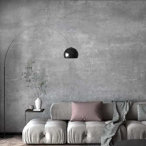TOTIO Gray Concrete Wallpaper 16x708inch Matte Thick Textured Grey Cement Contact Paper Peel Stick Countertop Paper Removable Waterproof Adhesive Furniture Stickers Industrial Style Vinyl Wall Sticker
