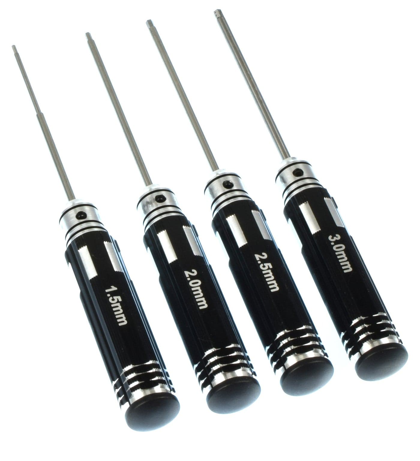 Apex RC Products 4pc 15mm 20mm 25mm 30mm Metric Allen Key Set WAluminum Handles 2740