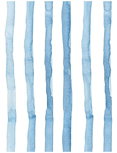 HAOKHOME Striped Peel and Stick Wallpaper Coastal Boho Removable Indigo Blue/White Vinyl Self Adhesive for Bathroom Decor 17.7in x 9.8ft