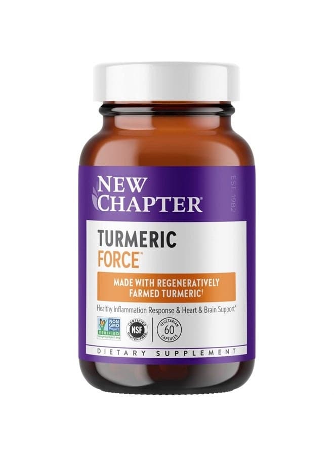 Turmeric Supplement, One Daily, Heart, Brain & Healthy Inflammation Support, Supercritical Turmeric Curcumin Means No Black Pepper Needed, Non-GMO, Gluten Free – 60 Count (2 Month Supply)
