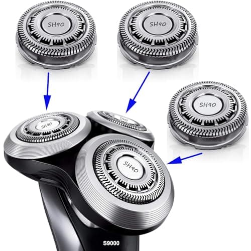 SH90 Replacement Heads Compatible with Philips Norelco Shaver Series 9000 Series 8950