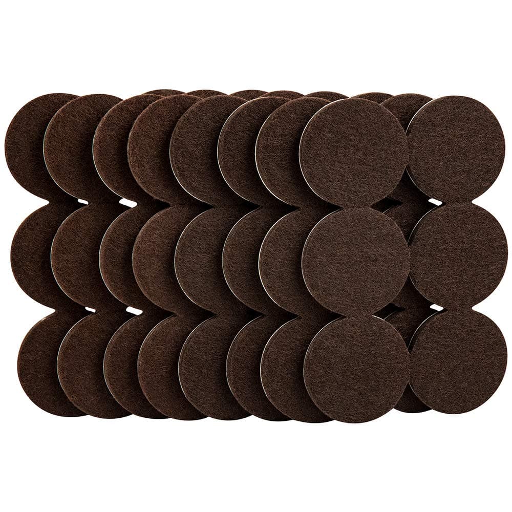 SoftTouch 48 PCS Premium Heavy Duty 15 Felt Furniture Pads SelfAdhesive Floor Protectors for Hardwood Tile Laminate Scratch Noise Reduction for Chairs Tables Couches Brown