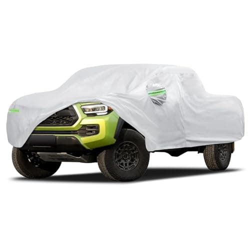 Car Cover Custom Fit for Toyota Tacoma 2005-2026, Migaven Waterproof Full Exterior Cover Sun Rain Protection with Door Zipper and Cotton Lining
