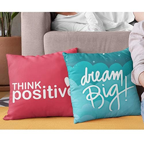 YaYa cafe Canvas Cotton 180 TC Cushion Cover (Multicolour_20"X20")