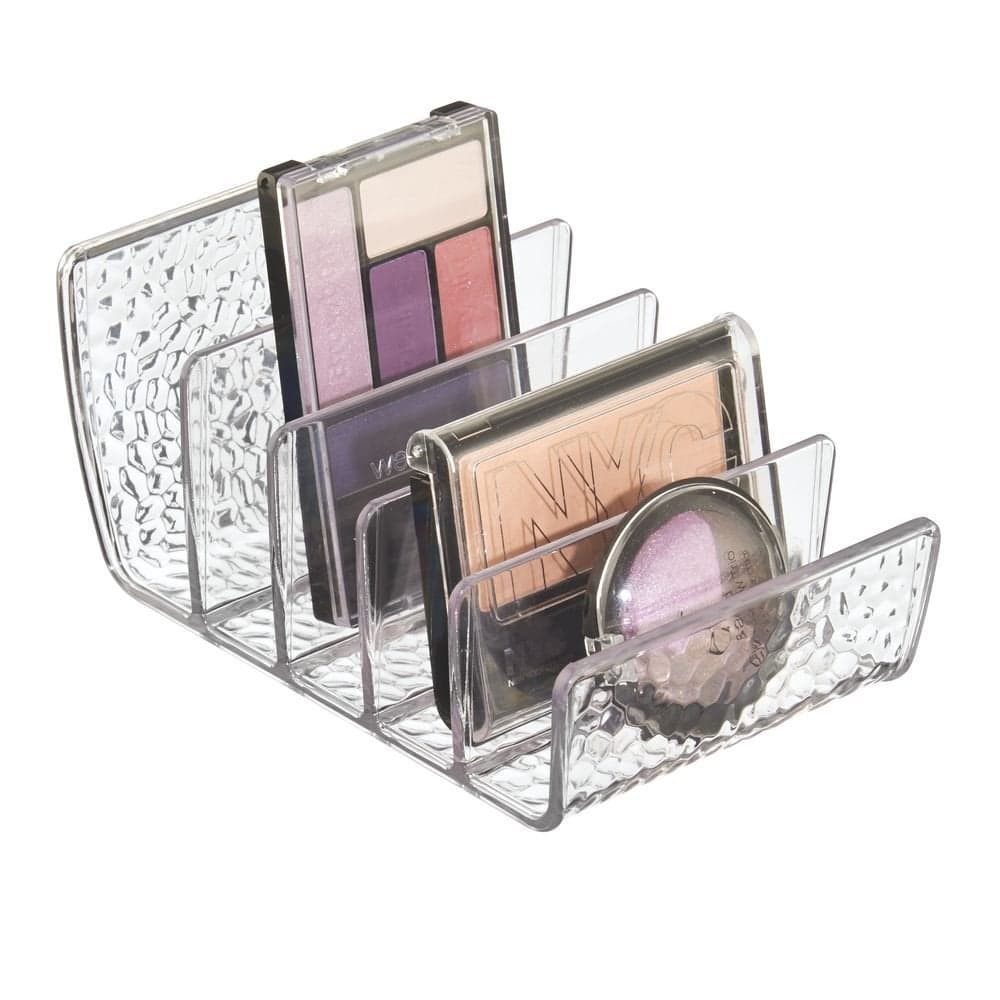 iDesign Rain Vertical Textured Plastic Palette Organizer for Storage of Cosmetics Makeup and Accessories on Vanity Countertop or Cabinet 925 x 386 x 320