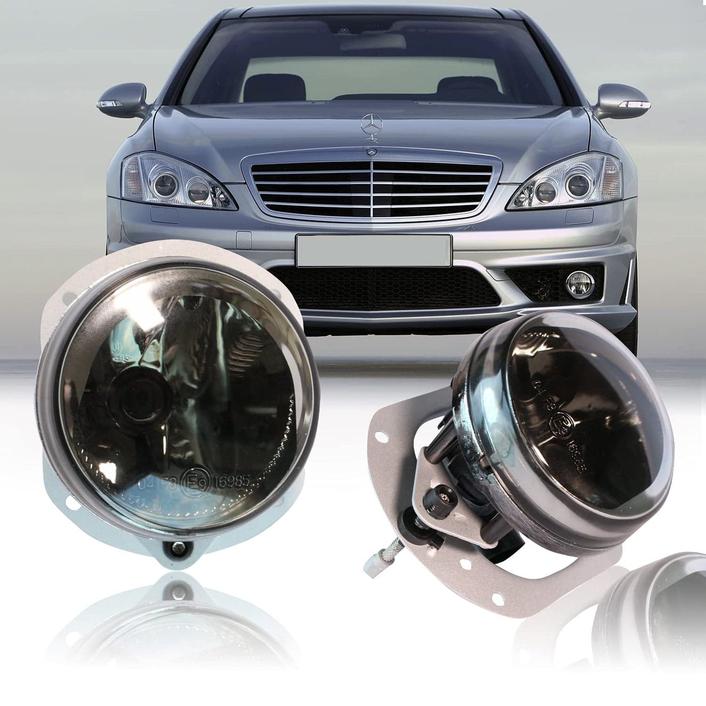 TUZILLA Fog Lights For 20072013 Mercedes Benz W204 C250 C300 C350 C63 C209 CLK350 CLK55 CLK63 W216 CL550 CL600 CL63 CL65 W164 ML320 ML450 ML550 ML63 wAMGSport Pkg ONLY Smoke