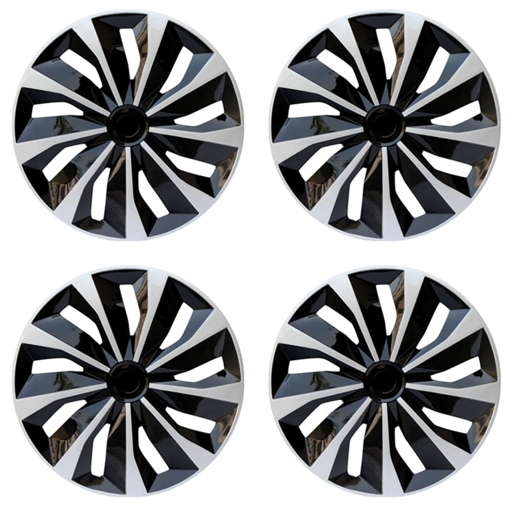 Hubcap Wheel Covers Replacement Size R15 Hub Caps UniversalFit Steel Wheel Rims Cover ABS Tire Cap for Most Cars Trucks Sedans SUV Set of 415inchSilverBlack