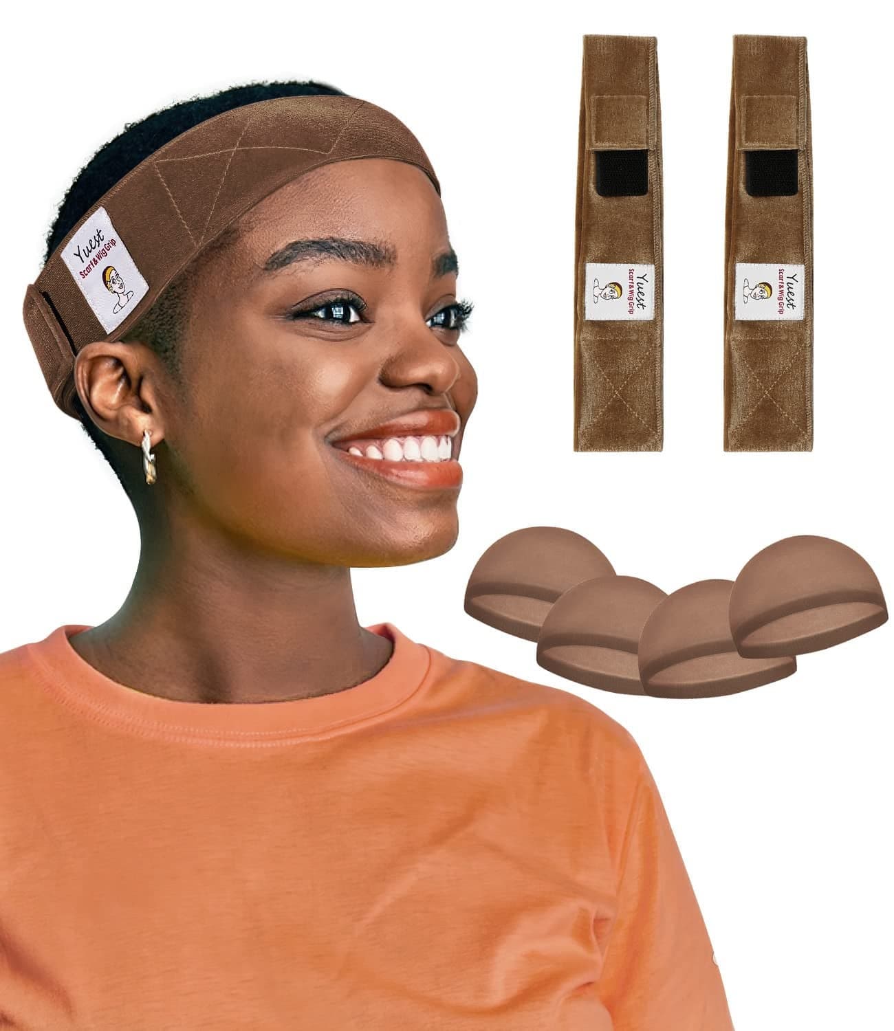 Wig Grip Headband No Slip Wig Gripper for Keeping Wigs in Place Edge Saver for Wig Adjustable Non Slip Wig Grip Band Velvet 2 Pack