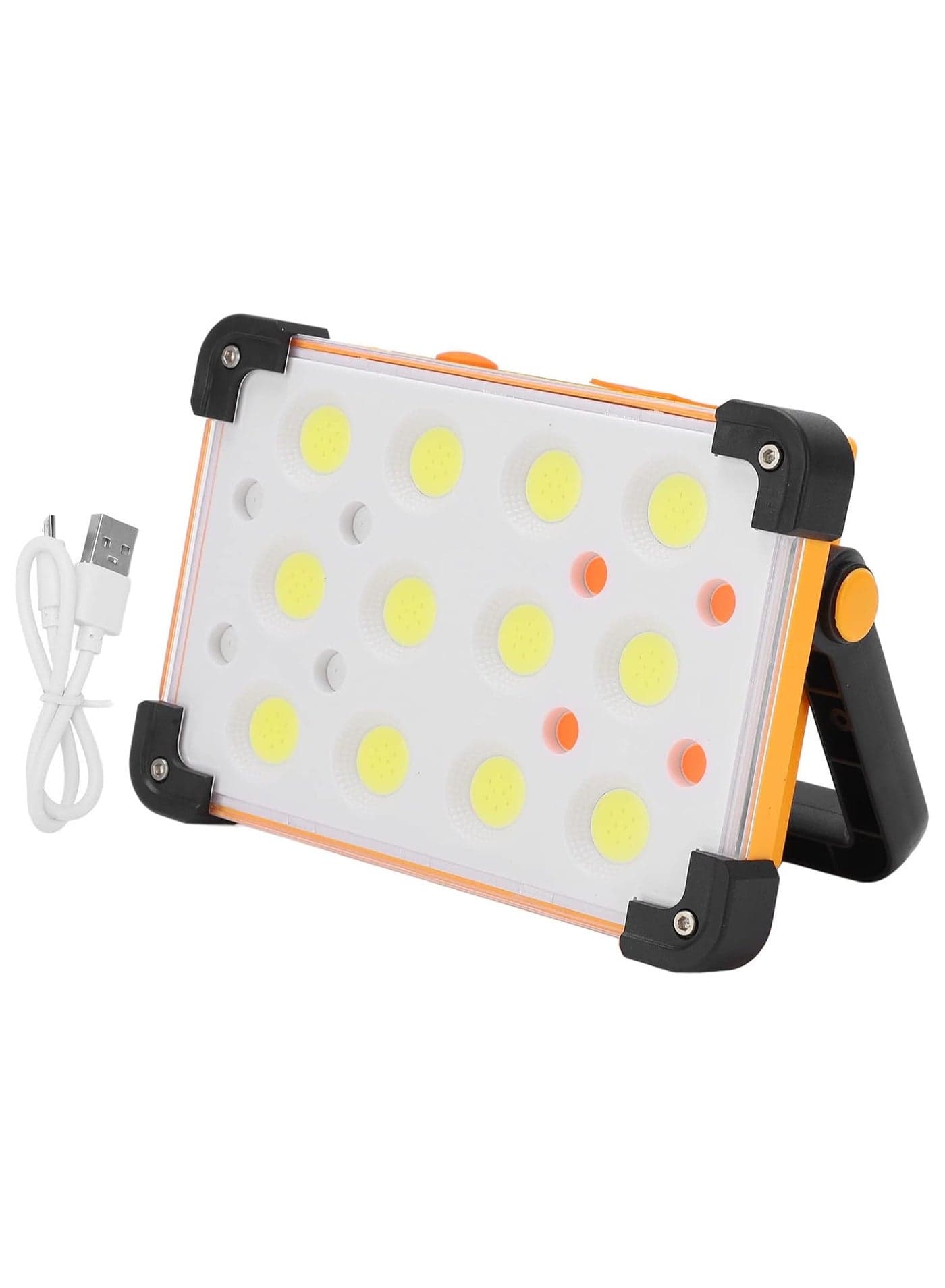 Portable Multifunctional Spotlight - Solar & USB Rechargeable Outdoor LED Lights, 12 Light Modes, Portable Solar LED Outdoor Lights for Camping