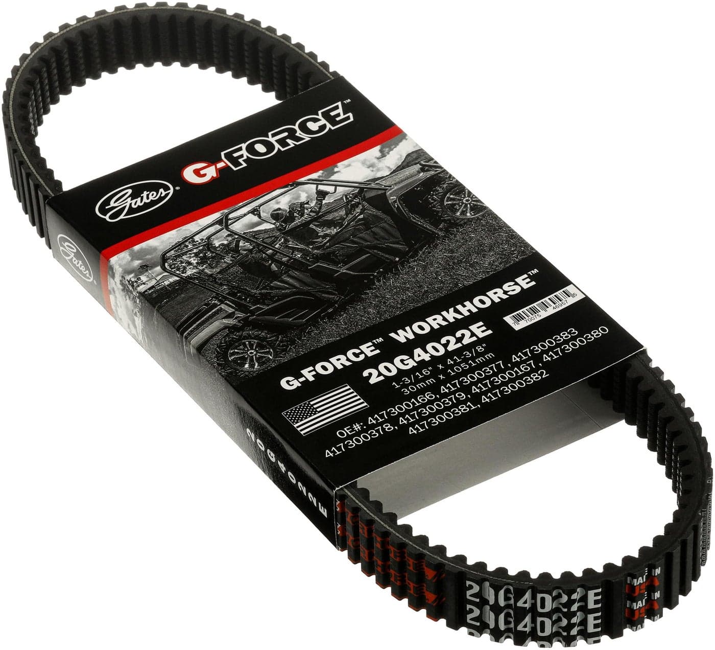 Gates 20G4022E G-Force WorkHorse Continuously Variable Transmission (CVT) Belt