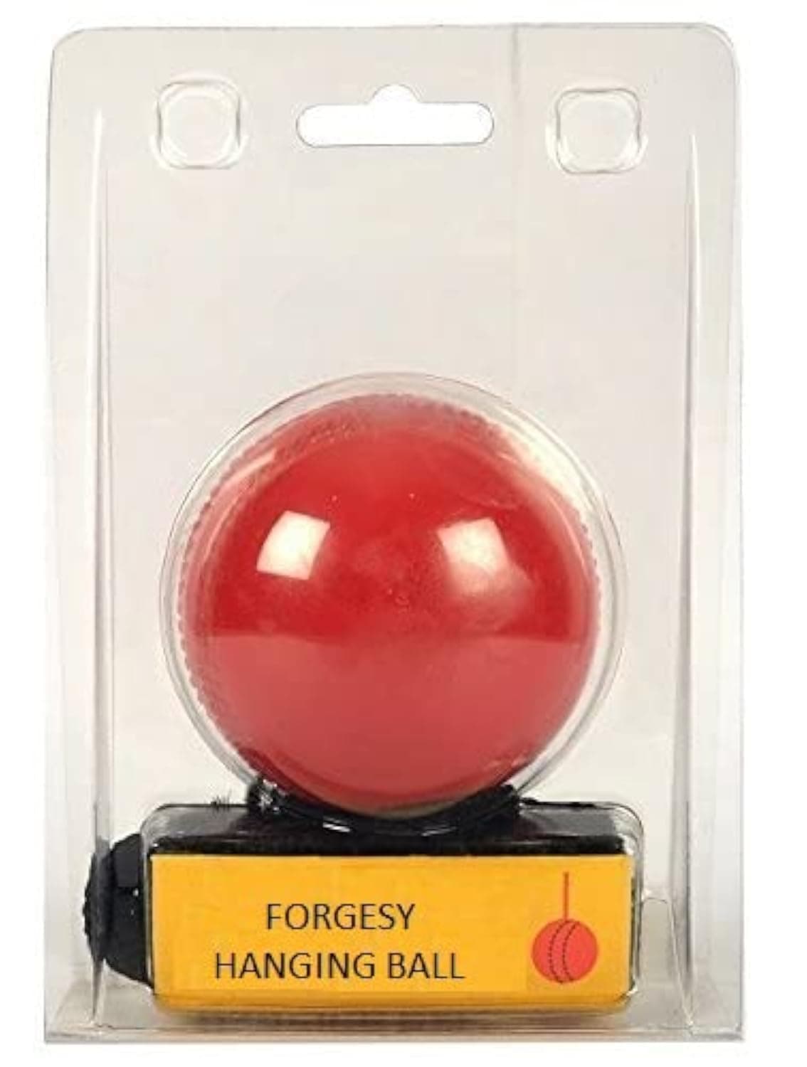 Forgesy Red Cricket Practice Synthetic Hanging Ball for Knocking Stroke Improves Batting Skills (Junior)
