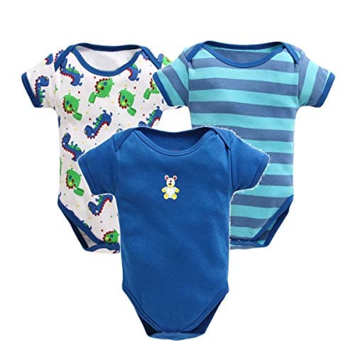 EIO Newborn Baby Cotton Romper Sleepsuit | Half Sleeve Jumpsuit Bodysuit for Boys & Girls | Soft Breathable Baby Clothes Combo Pack