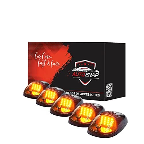AUTO SNAP 5pcs Car Cab Roof Marker Lights For Truck SUV DC 12V 12-LED Black Smoked Lens Clearance Marker LED Roof Lamps Doom