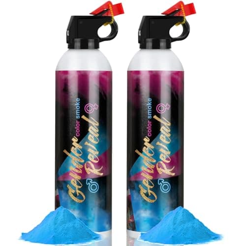 Gender Reveal Fire Extinguisher 2 Packs Gender Reveal Ideas Baby Girl Reveal Party Ideas 100 Biodegragable for Gender Reveal DecorationsBlue