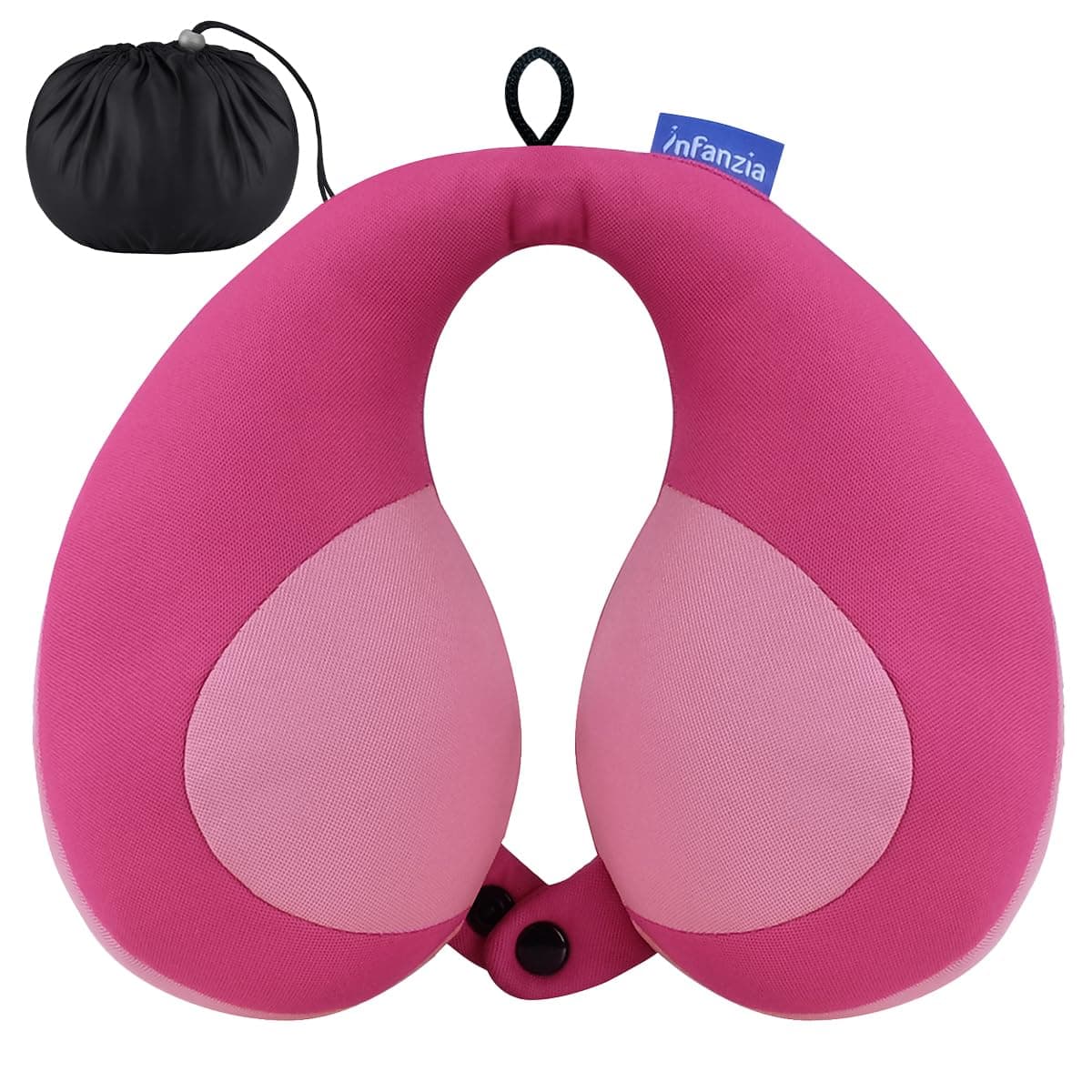 INFANZIA Kids Chin Supporting Travel Neck Pillow Helps Support Head and Neck Comfortably Designed for Head Neck and Chin Support Gifts for ToddlerChildKids Pink