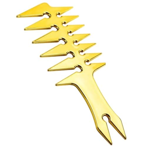 Extra Wide Tooth Comb Men Texture Comb Hair Comb Styling Salon Barber Double Sided Wide for Hair Slick back Hair Styling for Men Boy Cool Girl Gold