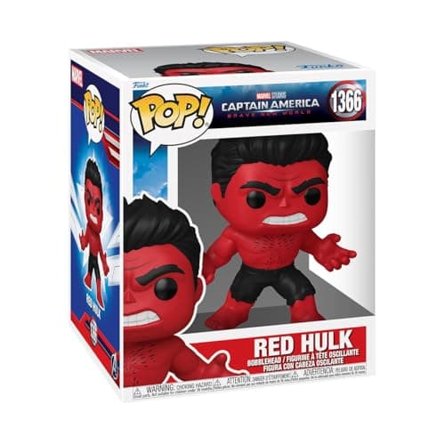 Funko Pop Super Captain America Brave New World Red Hulk Collectable Vinyl Figure Gift Idea Official Merchandise Toys for Kids Adults Superheroes Fans Model Figure for Collectors