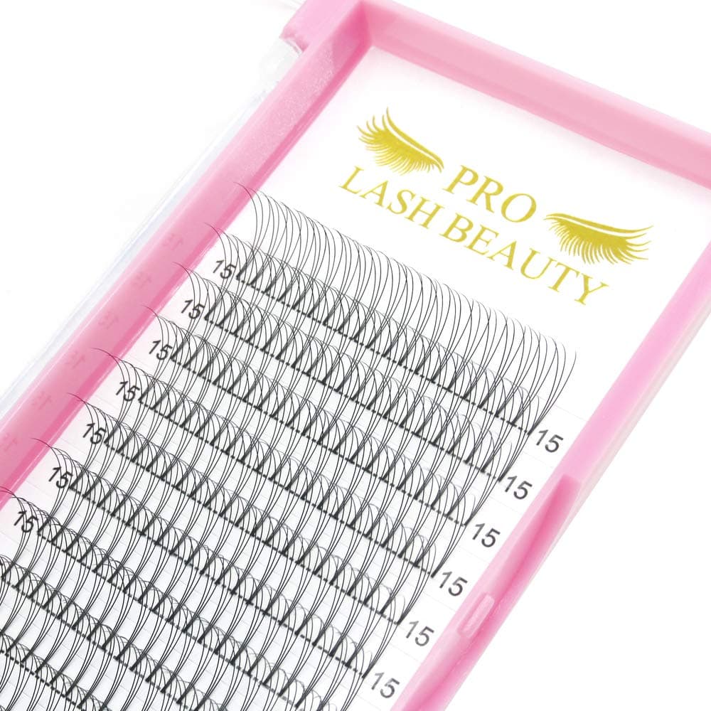 Premade Fans Eyelash Extensions 3DD00713 Short Stem Premade Volume Eyelash Extensions 3D 5D 7D Volume Lash Extensions 9 to 20 mm Pre made Lash Fans C D Curl 07 103DD00713mm