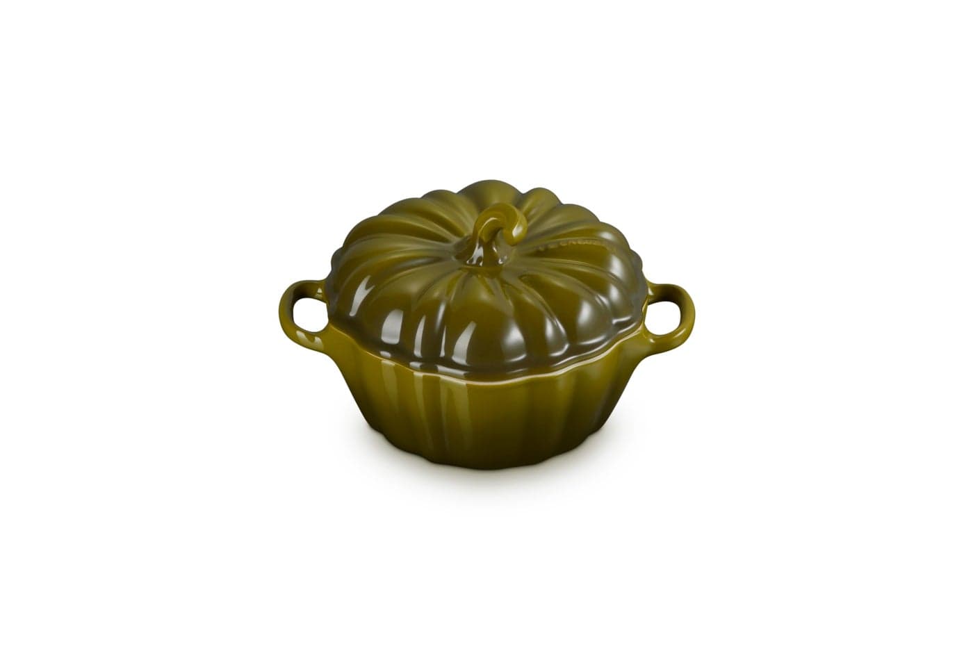 Le Creuset Stoneware Pumpkin Mini Cocotte, 12 oz., Olive