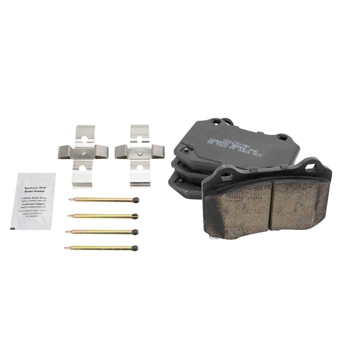 TRQ Rear Ceramic Brake Pads Compatible with Cadillac Chevrolet Chrysler Dodge Jeep