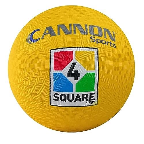 Cannon Sports 4 Square Playground Balls - 8.5 Inch - for Kickball, Handball & Dodgeball (Yellow)