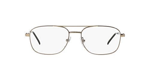 Sferoflex Men's SF2152 Square Prescription Eyewear Frames, Silver Gold/Demo Lens, 56 mm