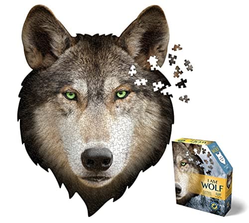 Madd Capp Puzzles - I AM Wolf - 550 pieces - Animal Shaped Jigsaw Puzzle