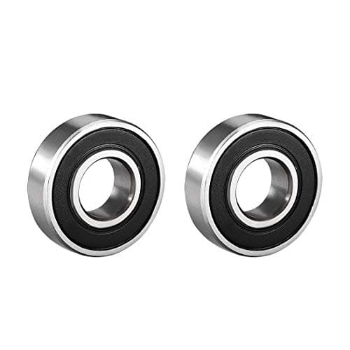 uxcell 6001-2RS Ball Bearing 12mm x 28mm x 8mm Double Sealed 180101 Deep Groove Bearings High Carbon Steel Z1 2pcs