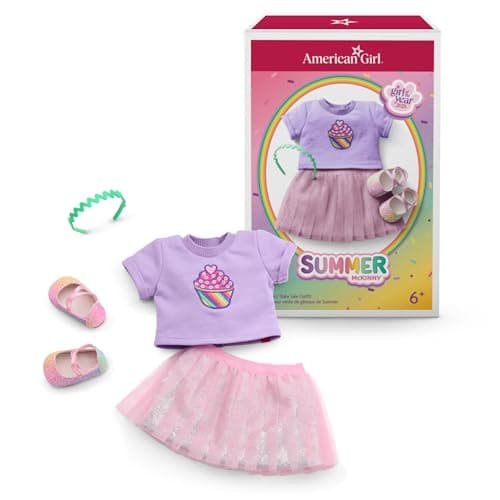 American Girl Summer McKinny Girl of The Year 2025 Bake Sale Outfit for 18inch Dolls with a tShirt Skirt Headband and Shoes Ages 6