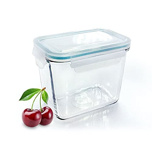 Glasslock Korea Tempered Glass Storage Containers with Lid - Classic 1490ml Rectangle - Airtight Food Storage Kitchen Container - Office Lunch Tiffin Box/Bowl, Microwave/Dishwasher/Fridge/Freezer Safe