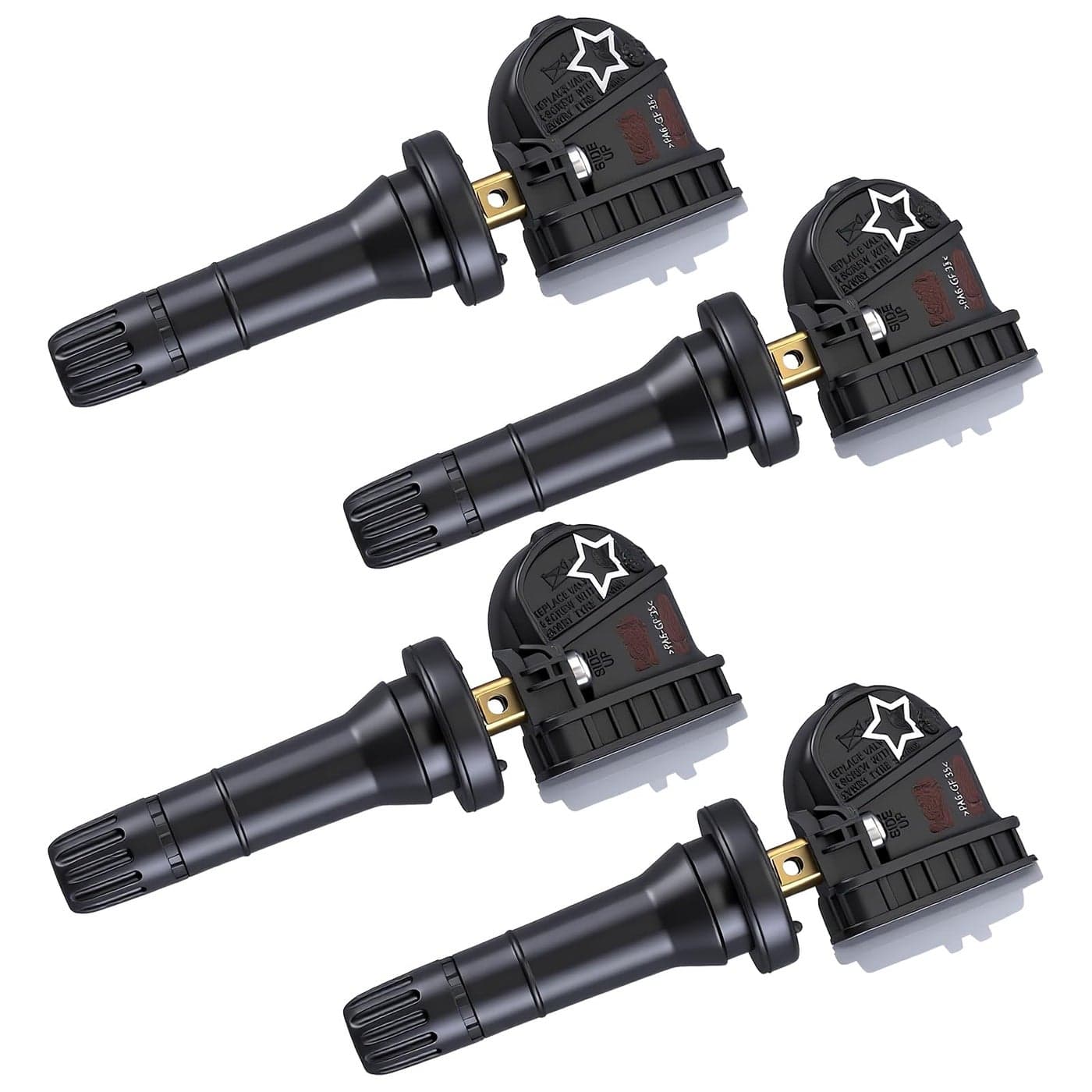 Alikali 4PCS 13540600 TPMS SensorTire Pressure Sensor fit for GM for Chevy Silverado Tahoe for GMC Yukon Snapin 315MHz Tire Pressure Monitoring Sensor Pack of 413540604 23445327 13598771 13581558